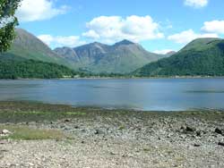 View from north side of the loch towards Glencoe